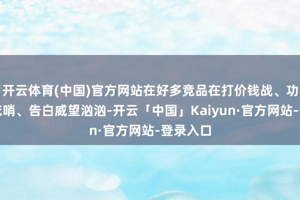 开云体育(中国)官方网站在好多竞品在打价钱战、功能繁复花哨、告白威望汹汹-开云「中国」Kaiyun·